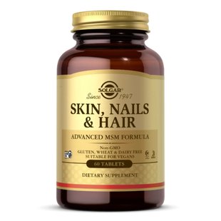 Витамины для кожи волос и ногтей Solgar Skin, Nails & Hair - 60 tabs 100-68-6954110-20 фото