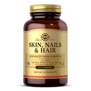 Вітаміни для шкіри волосся і нігтів Solgar Skin, Nails & Hair - 60 tabs 100-68-6954110-20 фото