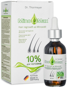 Лосьйон проти випадіння волосся для чоловіків MinoMax міноксиділ 10%, 60 мл 4820175980039 фото