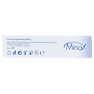 Сироватка для росту вій та брів Minox 3мл 4820146410091 фото