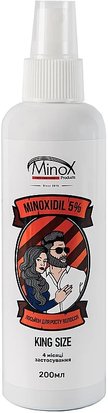 Лосьон-спрей для роста волос и бороды Minox King Size, миноксидил 5% - 200 мл 4820146410381 фото