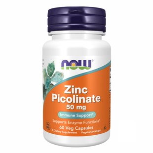 Цинк піколінат Now Foods Zinc Picolinate 50 мг - 60 веганських капсул 2022-10-0047 фото