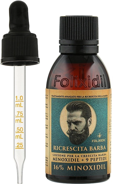 Лосьон для бороды Folixidil Beard Booster миноксидил 16%, 60 мл 8032706442855 фото