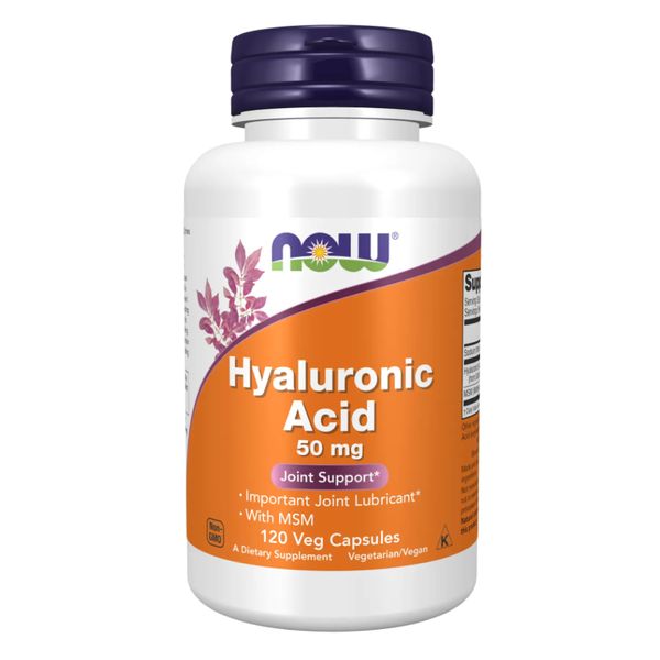 Гиалуроновая кислота + МСМ Now Foods Hyaluronic Acid 50mg+MCM - 120 vcaps 2022-10-2622 фото