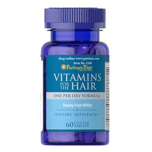 Вітаміни для шкіри, волосся та нігтів Puritan's Pride Vitamins for the Hair 60 таб 02100 фото