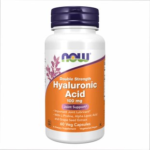 Гиалуроновая кислота двойного действия Now Foods Hyaluronic Acid 100mg 2X Plus - 60 
100-34-5504617-20 фото