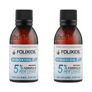 Набір з 2-х лосьйонів проти випадіння волосся Folixidil міноксиділ 5%, 3х60 мл 8011483016107_2 фото