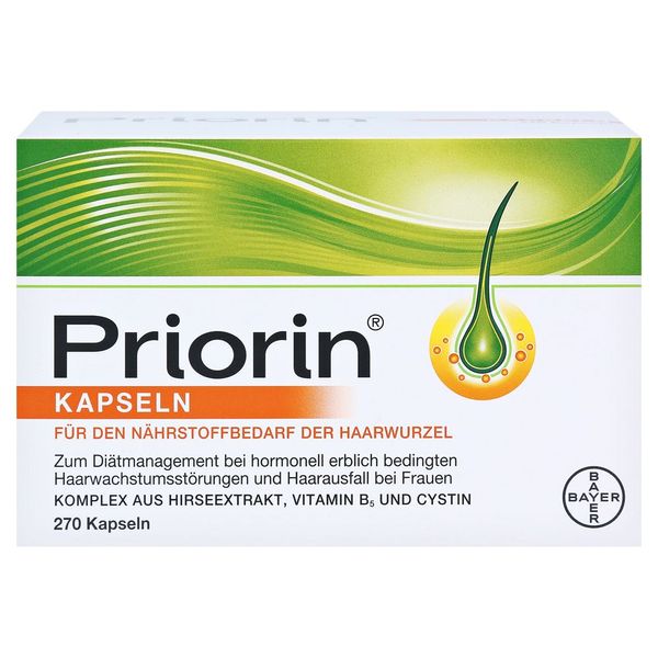 Пріорін німецькі вітаміни проти випадіння волосся Priorin Bayer 270 капсул (Вироблено в Німеччині) PRI-00270 фото