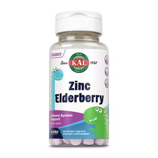 Цинк для детей KAL Zinc Elderberry 5 мг – 90 таблеток со вкусом ягод 2023-10-2158 фото