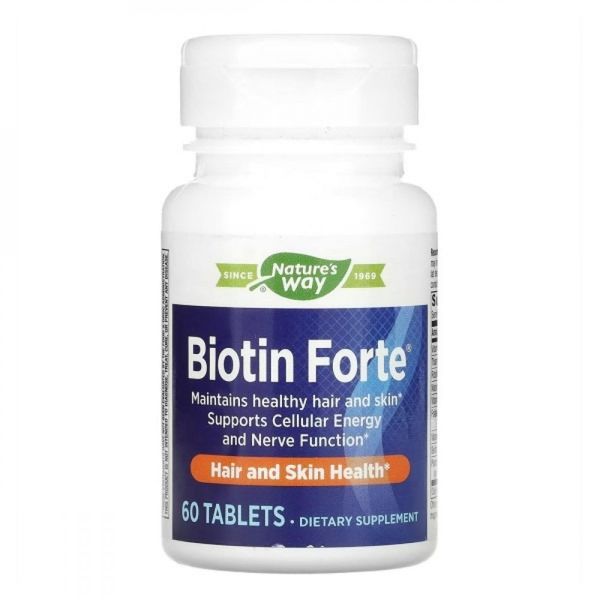 Біотин вітаміни для волосся Nature's Way Biotin Forte 5000 мкг - 60 таблеток 2022-10-1067 фото