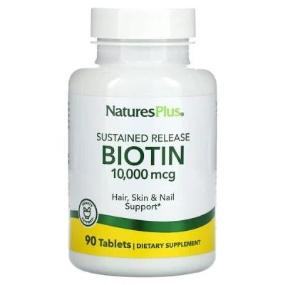 Биотин витамины для волос Natures Plus Biotin 10000 мкг - 90 таблеток 2023-10-2360 фото