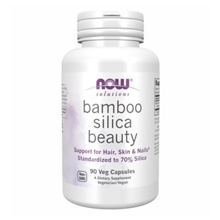 Кремній з бамбука для волосся, шкіри і нігтів Now Foods Bamboo Silica Beauty - 90 vcaps 2022-10-1384 фото