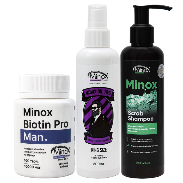 Комплекс для роста волос и бороды Minox Man Hair Complex (Усиленный) 232323444 фото