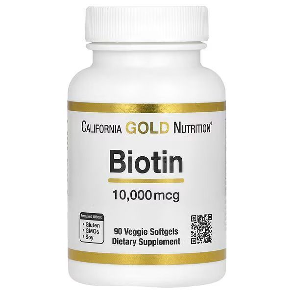 Биотин витамины для волос California Gold Nutrition Biotin 10000 мкг – 90 капсул 1927 фото