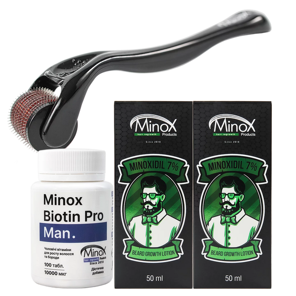 Комплекс для роста бороды базовый Minox Grow Bro 454544566 фото