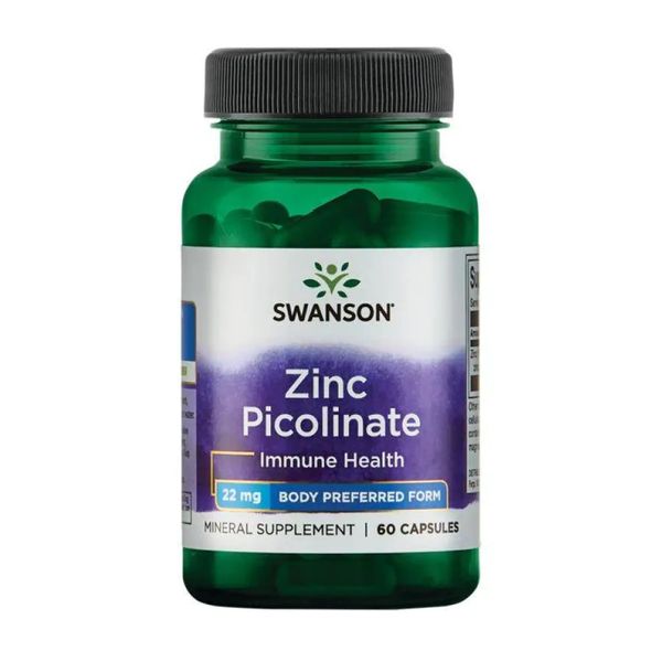 Цинк пиколинат Swanson Zinc Picolinate 22 мг – 60 капсул 100-98-2790940-20 фото